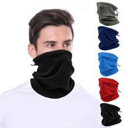 Winter Windproof Scarves Fleece Tube Bandana Scarf Mask Soft Half Face Cover SKi Snowboard Neck Warmer Gaiter Fashion Women Men Y1229