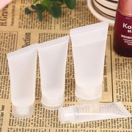 100pcs 10ml Portable Bottle Refillable Plastic Storage Container Squeeze For Facial Cleanser Shampoo Cream Toner Lotion
