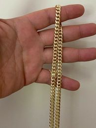 Cuban Chain 18k Gold Plated Mens Miami Cuban Chain Designer Necklace Thick 6mm Box Lock Men's Holiday Gift