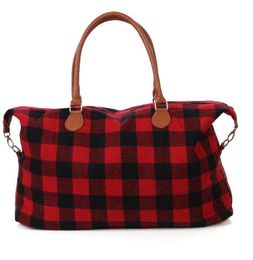 22 inch flower plaid tote Women Duffel Bag Floral Weekender Duffle for Lady Girls Weekend Travel Tote LJJK2215