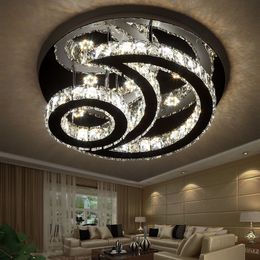 NEW Modern Crystal Chandelier Stainless Steel led Chandelier lighting for livingroom bedroom Ceiling installation modern chandelier