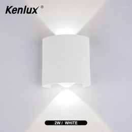 Wall Lamp Aluminium 2W White Black Modern AC85-265v Painted Led Light Bedroom Bathroom Lamps For Living Room Wandlamp1