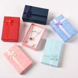 Rectangle Jewellery Necklace Storage Box Ring Earring Bracelet Bow Knot Package Boxes Gift Case Lipstick Perfume Gifts Cases BH5820 WLY