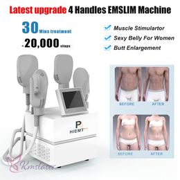 Portable 4 Handles EMslim HIEMT Slimming Machine Muscle Stimulation Electromagnetic Fat Burning Body Shaping Beauty Equipment