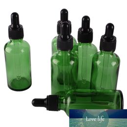 6pcs 50ml Green Glass Dropper Bottles with Pipette Empty Perfumes Bottles Liquid Jars