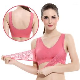 Gym Clothing Women Sports Bra Sexy Lace Brathable Top Push Up Female Fitness Underwear Running Yoga Shockproof Vest1