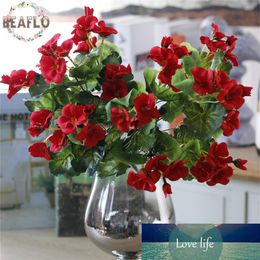 1PC DIY Handmade Silk Artificial Flower Vivid Begonia Bouquet for Home Hotel Party Decoration 3 Colours