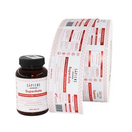 Custom Health Care Products Bottle Package Adhesive Labels Stickers Printed Self Seal Packaging Medicine Labels with High Quality