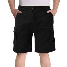 Men New Summer Solid Colour Casual Straight Shorts Button Pocket Cargo Pants Super Comfy High Quality Simple Shorts Fast Shipping G220223