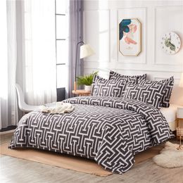 Geometric Pattern Duvet Cover King Size Home Textile Luxury Bedding Set High Quality Queen Bed Comforter Set Bed Linen C0223