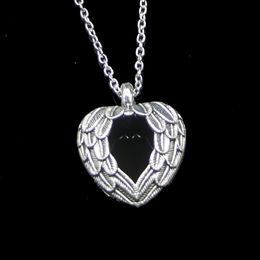 Fashion 29*24mm Heart Angel Wings Pendant Necklace Link Chain For Female Choker Necklace Creative Jewelry party Gift