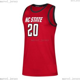 Stitched Custom NC State Wolfpack #20 Red Swingman Basketball Jersey Men Women Youth XS-5XL