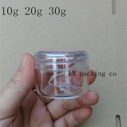 Free Shipping 10g/ml 20g/ml 30g/ml CLear Lucency Plastic Screw lid Cream Bottle Jar Eye Gel Lipstick Lotion Small Sample Bottles