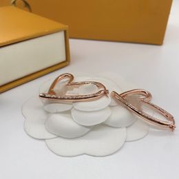 Fashion brand design double letter metal Love Earrings Gold earrings women's Charm wedding party Jewellery gifts