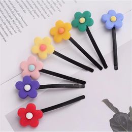 10pcs Girls Colorful Resin Flower Hairpins For Women Fashion Hair Accessories BB Clip Jewelry Resin Hair Clips Barrettes