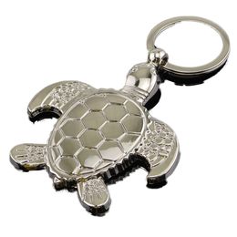 New Caming silver plated turtle tortoise keychains ring animal alloy keychain women keyring bag car charm pendant Jewellery 2021