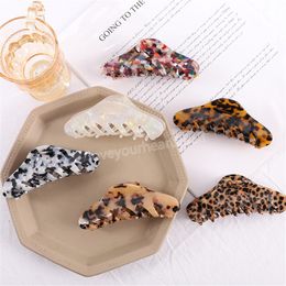 Acetate Clamps For Women Large Geometric Leopard Ponytail Clip Hair Claw Femme Hair Accessories Hairpin