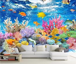 Beibehang Custom wallpaper HD Underwater World TV background wall murals home decoration living room bedroom mural 3d