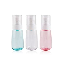 Spot Vendor Round 60 ML Empty Refillable Cosmetic Vacuum Bottle PETG Lotion UPG Container Packaging 20pcs/lot