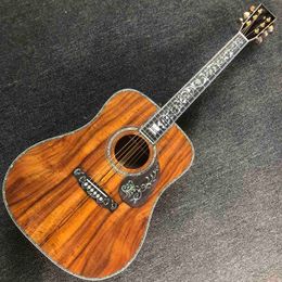 Custom 6 Strings 45S Body Shape 41 Inch Acoustic Guitar Life Tree Inlay Ebony Fingerboard KOA Top