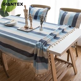 Stripe Waterproof Kitchen Table Cloth Tablecloth Rectangular Tablecloths Dining Table Cover Obrus Tafelkleed mantel mesa nappe LJ201223