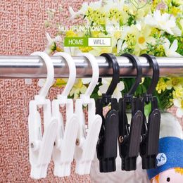 Coat clip rotatable plastic curtain clip Multi-purpose belt loop supermarket hat clip display plastic hook