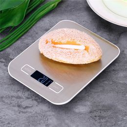 5kg/10kg 1g Digital Kitchen Scale Electronic Kitchen Scale 10kg Stainless Steel Weighing Scale With Lcd Display Kitchen Tools Y200531