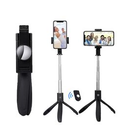 K06 Wireless Bluetooth Selfie Stick Foldable Handheld Extendable Monopod Shutter Remote Extendable Tripod for smartphone With retail box