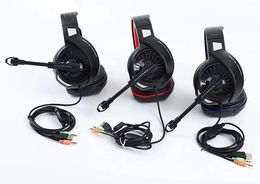 Internet Bar Computer Gaming Headset PC Gamer Headphones with Microphone