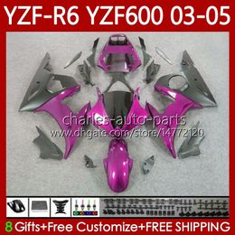 Body Kit For YAMAHA YZF-R6 YZF600 YZF R6 600CC Metallic Rose 2003-2005 Cowling 95No.218 YZF R 6 YZFR6 03 04 05 Bodywork YZF-600 600 CC 2003 2004 2005 Motorcycle Fairing
