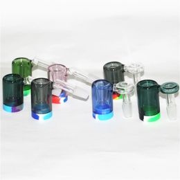 Smoking 14mm female reclaim catcher Glass Ash Catchers with 5ml Silicone Containers Oil Reclaimer Ashcatchers for Water Bongs Dab Rigs Quartz Banger Nails