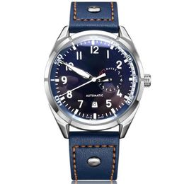 Top Quality Luxury Wristwatch Big Pilot Midnight Blue Dial Automatic Men's Watch 46MM Mens Watch Watches Christmas Gift2446