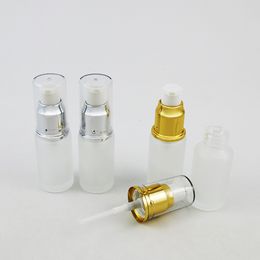 20ml 30ml 1oz skincare glass bottles Matte Clear lotion pump Cream bottle cosmetic Essential Oil e Liquid container 24pcs