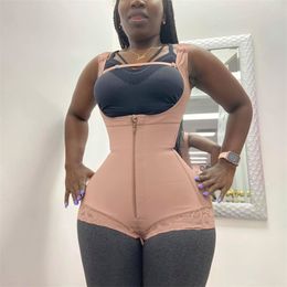 Women Double Compression Garment Adjustable Straps Hourglass Figure Fajas Colombianas Originales Skims BBL Post Op Surgery 220307