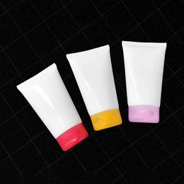 150ml Refillable Squeeze Tube White Soft Tubes Concealer Foundation Facial Cleaning Cream Hose For Travel Sample 30pcs/lot