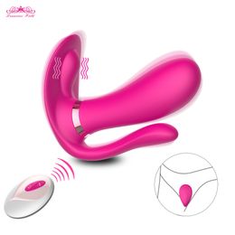 Vibrators Vibrating Panties Sex Toys for Woman Wearable Butterfly Dildo Vibrator Wireless Remote Control Anal Couple Y191221 #766