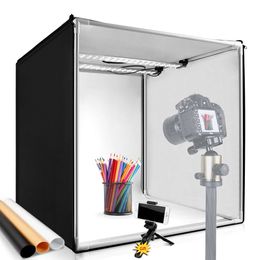 FreeShipping40*40*40cm LED Lightbox Portable Photo Studio 15.7" Light Box Softbox CRI95 Photo Tent for Product Jewellery Toy Photography Shoot