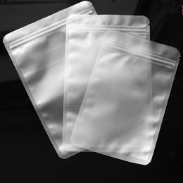 100 Pcs/lot Frosted Transparent Ziplock Bag Food Packaging Bag Zipper Bag for Packaging Gifts Food Daily Necessities Accessory 201021