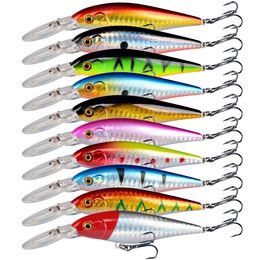 Yeni 11cm 10.5g sert yem minnow çizgisi balıkçılık yemleri bas tatlı su kanca dalış lowch wobbler jerkbait