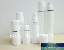 50ml Pp Silver Cylinder Vacuumn Airless Bottle with Pump for Cosmetic Packaging Free Shipping