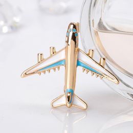 UPDATE airplane brooches Enamel plane corsage scarf buckle dress business suit brooch women men fashion jewelry will and sandy