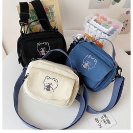 Sacchetti di spalla in tela di piccole donne coreano HBP Cartoon Stampa di moda Mini borse di tela per tela per ragazza carina per ragazza carina