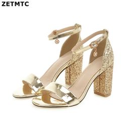 Nueva Moda Mujer Tacones Dorados Oferta Online | DHgate.com