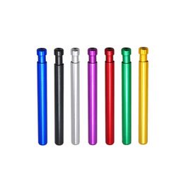 New Push Button Dropper Self Cleaning One Hitter 80MM Metal Bat Tobacco Smoking Cigarette Dugout Pipe Tool HORNET Aluminum Pipes Accessories