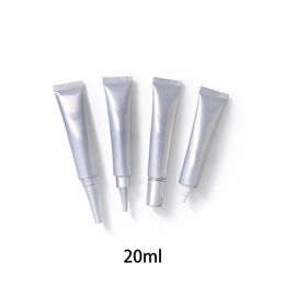 Empty 20g Silver Cosmetic Bottle Aluminium Plastic 20ml Eye Cream Soft Tube Refillable Travel Packaging Container Free Shipping