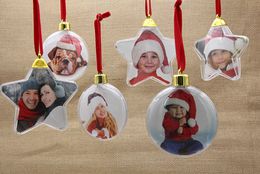 DIY Christmas Ornaments Valentine Day Gift Round Ball DIY Party Xmas Tree Dress up Ornaments Pendant Xmas Gift HH9-3399