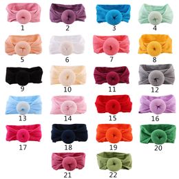 Kinder-Baby-Stirnband-Mädchen Hairband Elastic Kinderkopfbedeckungen 22 Farben Haarschmuck Niedlich Donot headwraps Haarschmuck