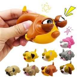 Fidget Toys Big Eyes Puppy Cute Pet Pinch Animal Silicone Toy Expression Emotional Dog Squeezable Toy Decompression Toys