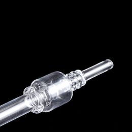 DHL!!! Latest Quartz NC 6.5 Inch Quartz Dab Straw Straw Water Pipes Small Oil Rigs Smoking accories For Smoking 100% Quartz