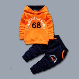 Toddler Tracksuit Autumn Baby Clothing Sets Children Boys Girls Fashion Brand Clothes Kids Hooded T-shirt And Pants 2 Pcs Suits LJ200916